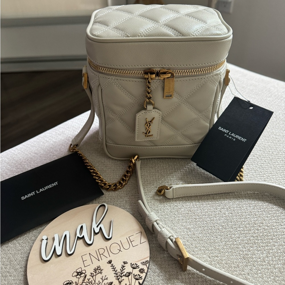 Brand New YSL 80's Vanity Quilted Shoulder Bag 🤍